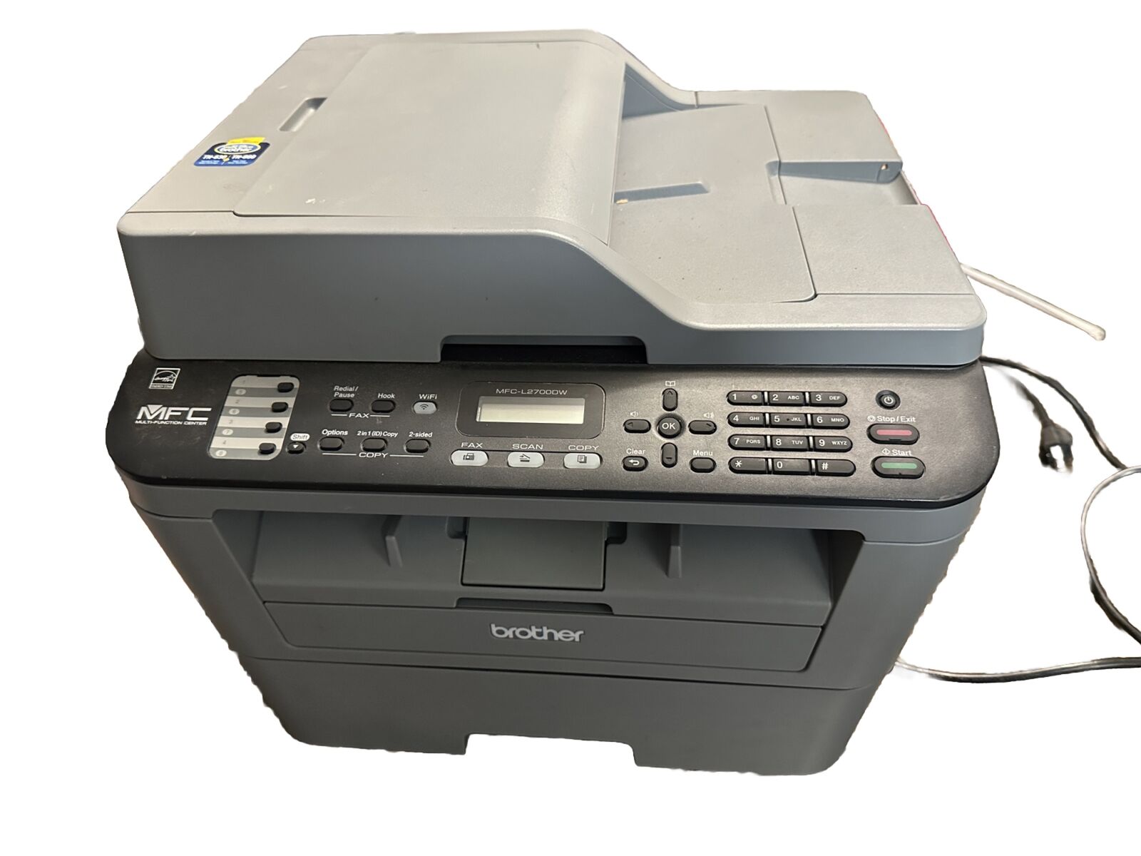 Brother MFC-L2700DW A-I-O Wireless Laser Printer, w/TONER, TESTED