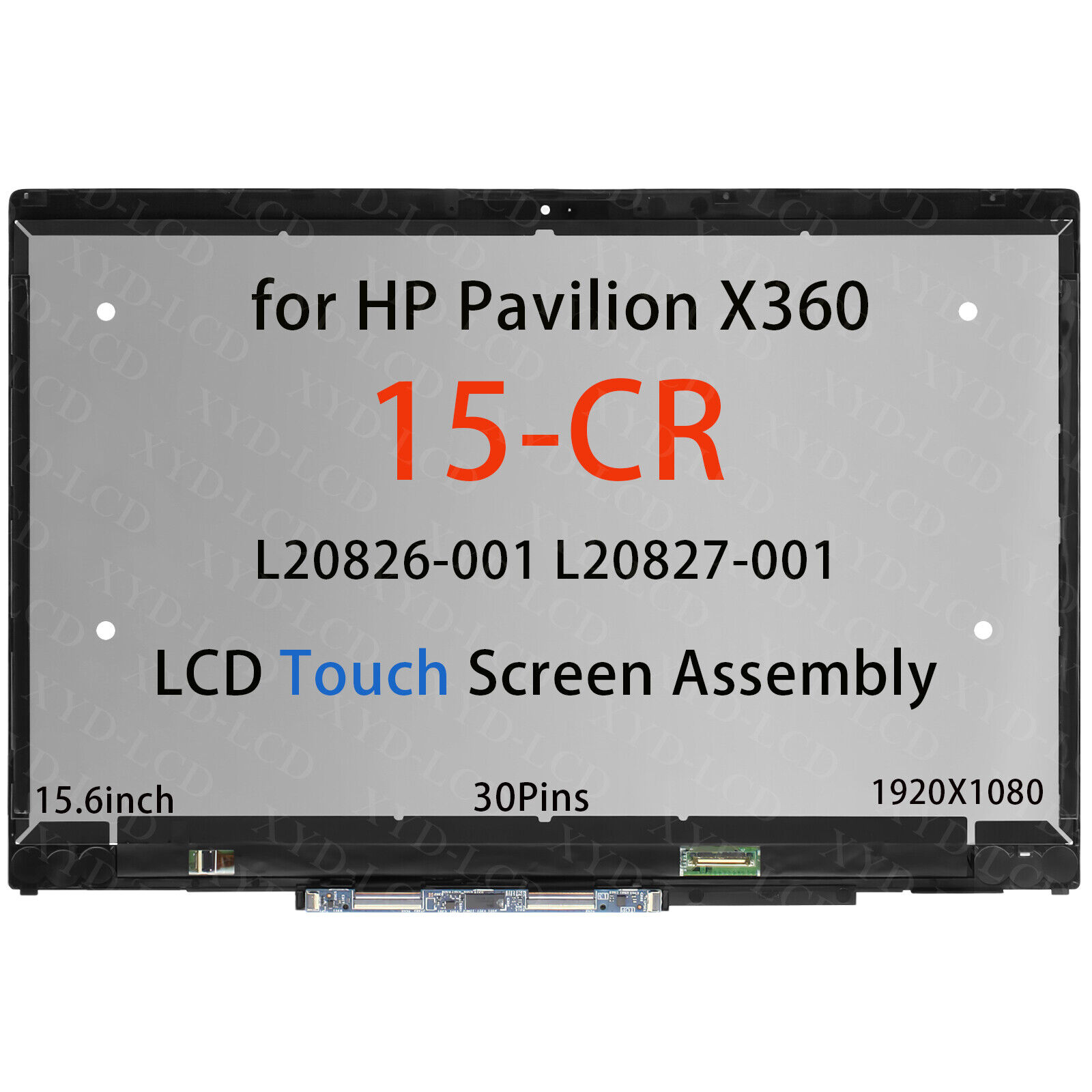 LCD Touch Screen Digitizer Assembly for HP Pavilion x360 15-CR0002NG L20826-001