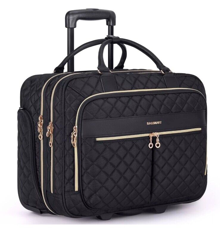 BAGSMART Rolling Briefcase (NEW). X003HVEJOH. For Women. 17.3 inch.