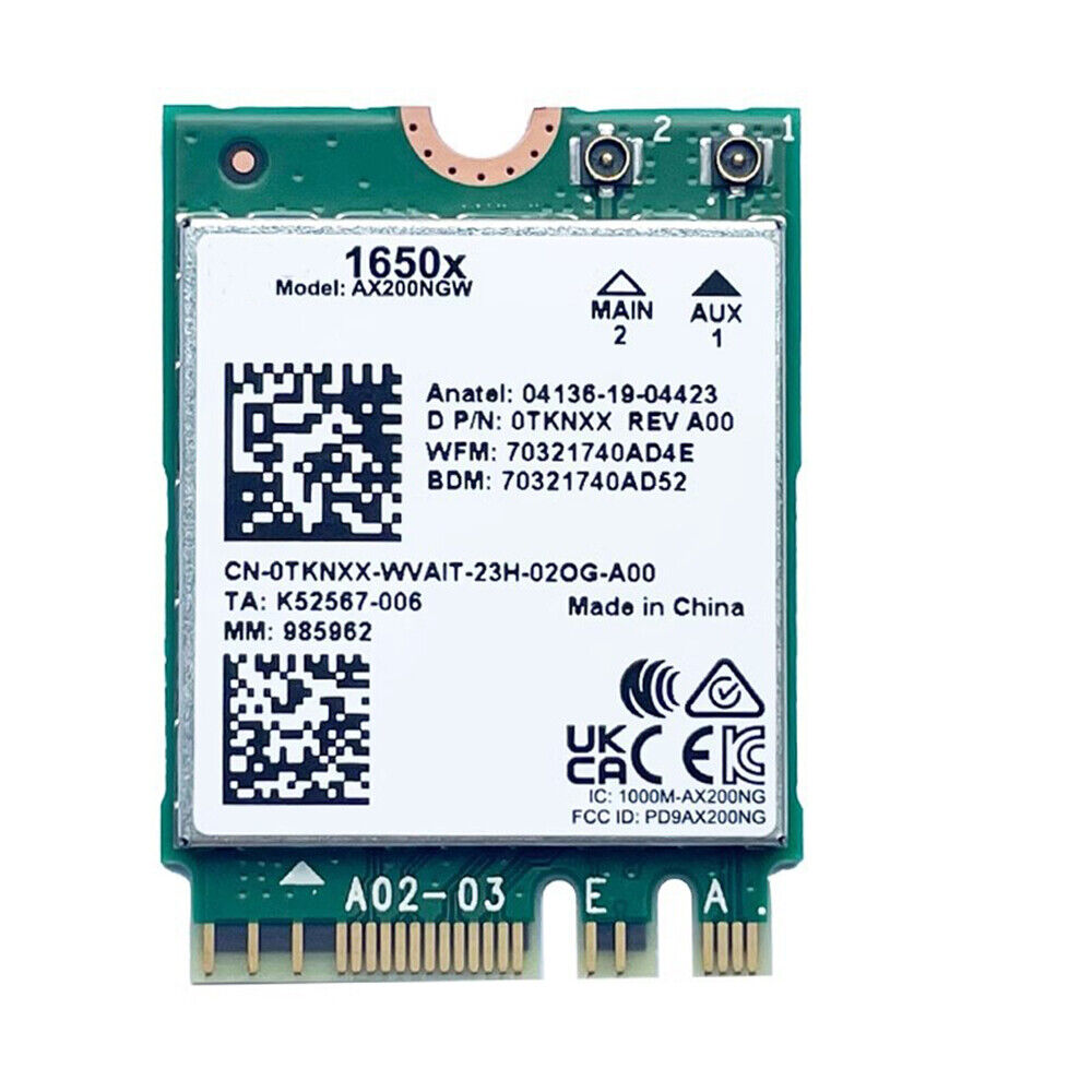 New for Intel AX200NGW Wi-Fi 6 2400m Dual Band 5.2 NGFF M2 network card