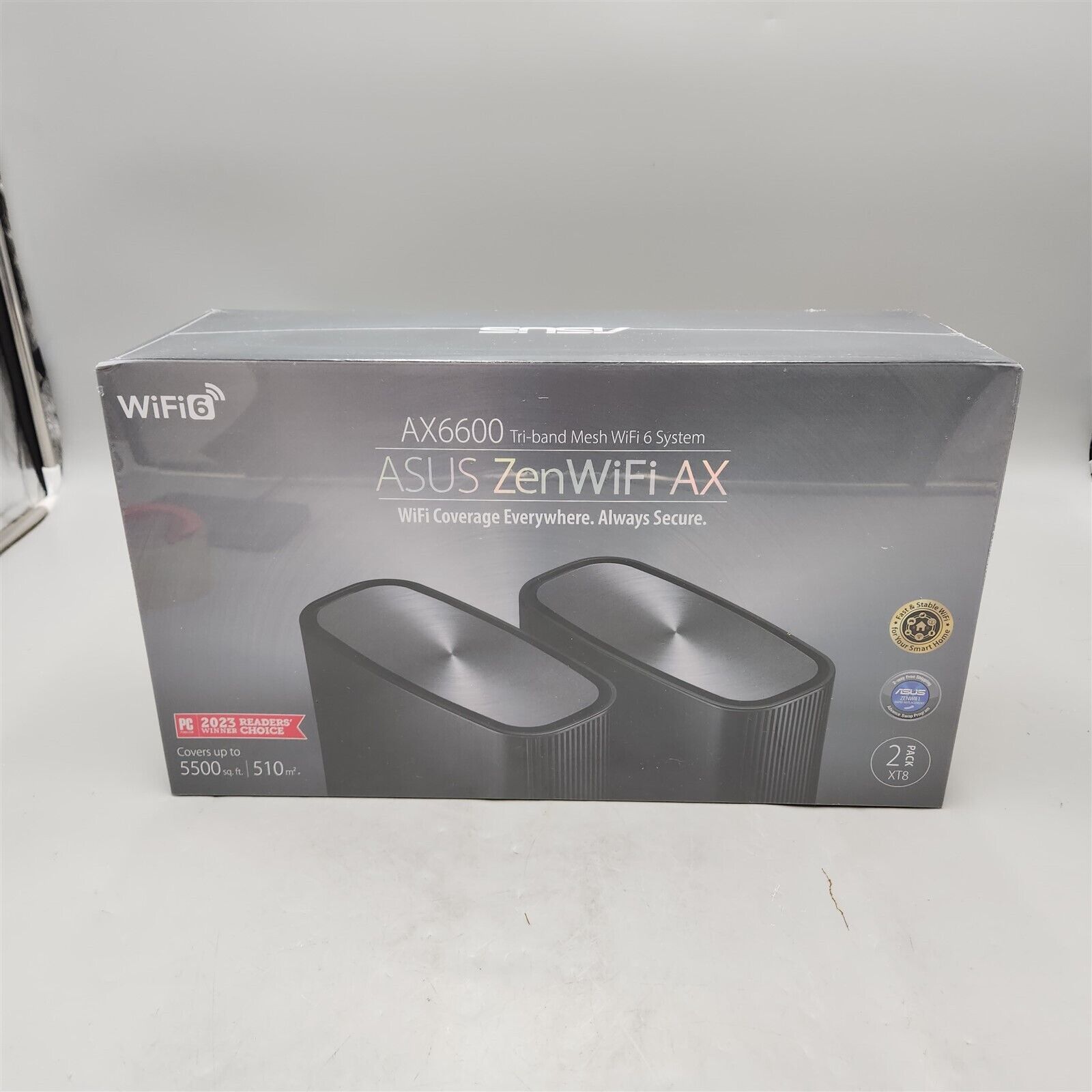 -NEW- ASUS ZenWiFi AX6600 Tri-Band Mesh WiFi 6 System (XT8 2PK)