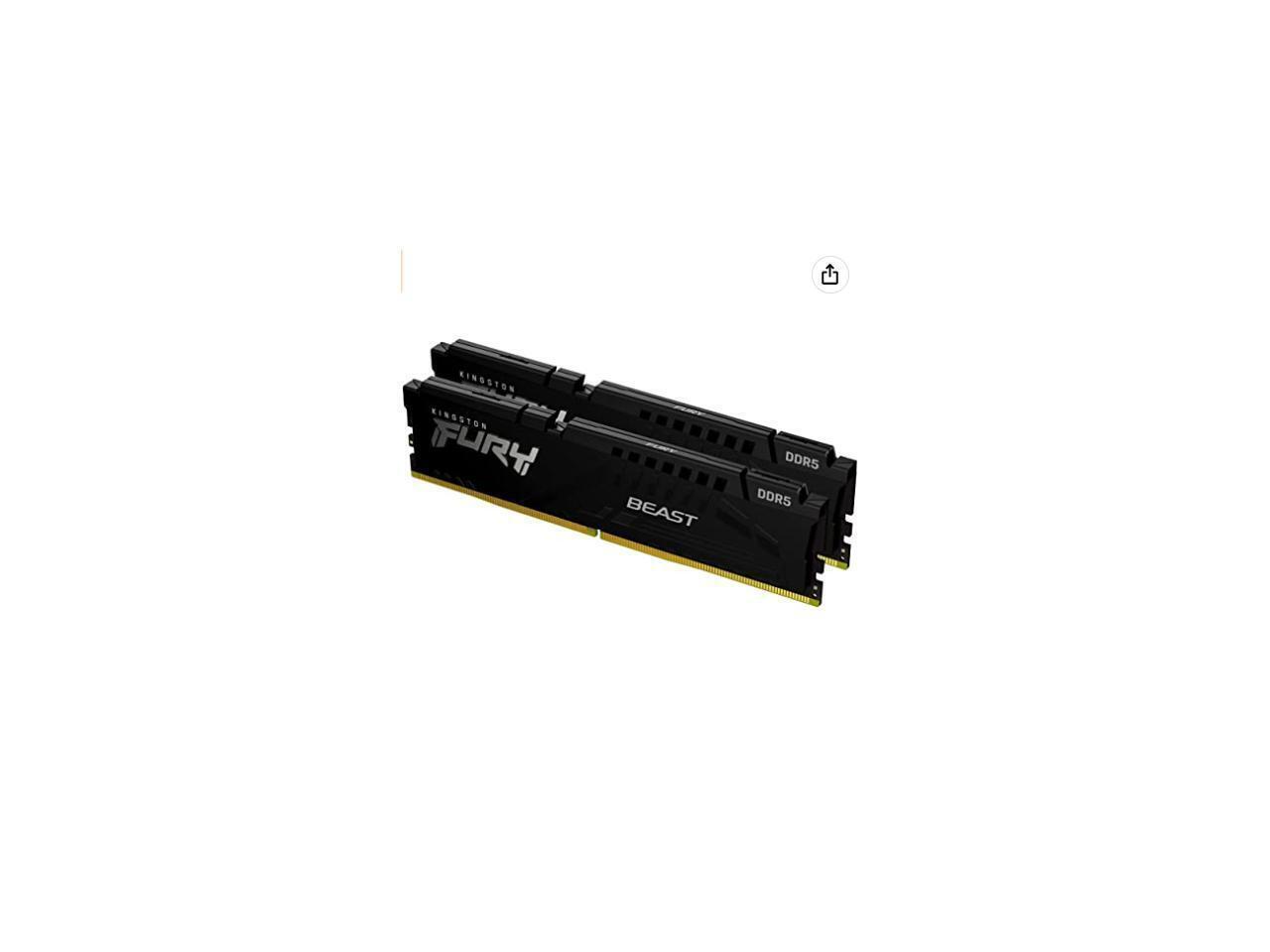 KINGSTON 64GB 5200MT/s DDR5 CL40 DIMM (Kit of 2) FURY Beast RGB