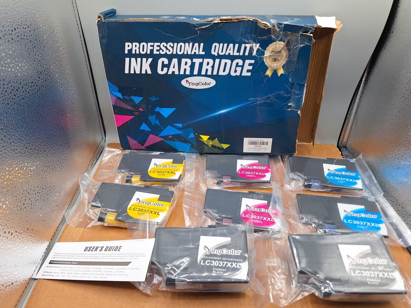 YingColor Compatible Ink Cartridges for LC3037 - 8 Pack