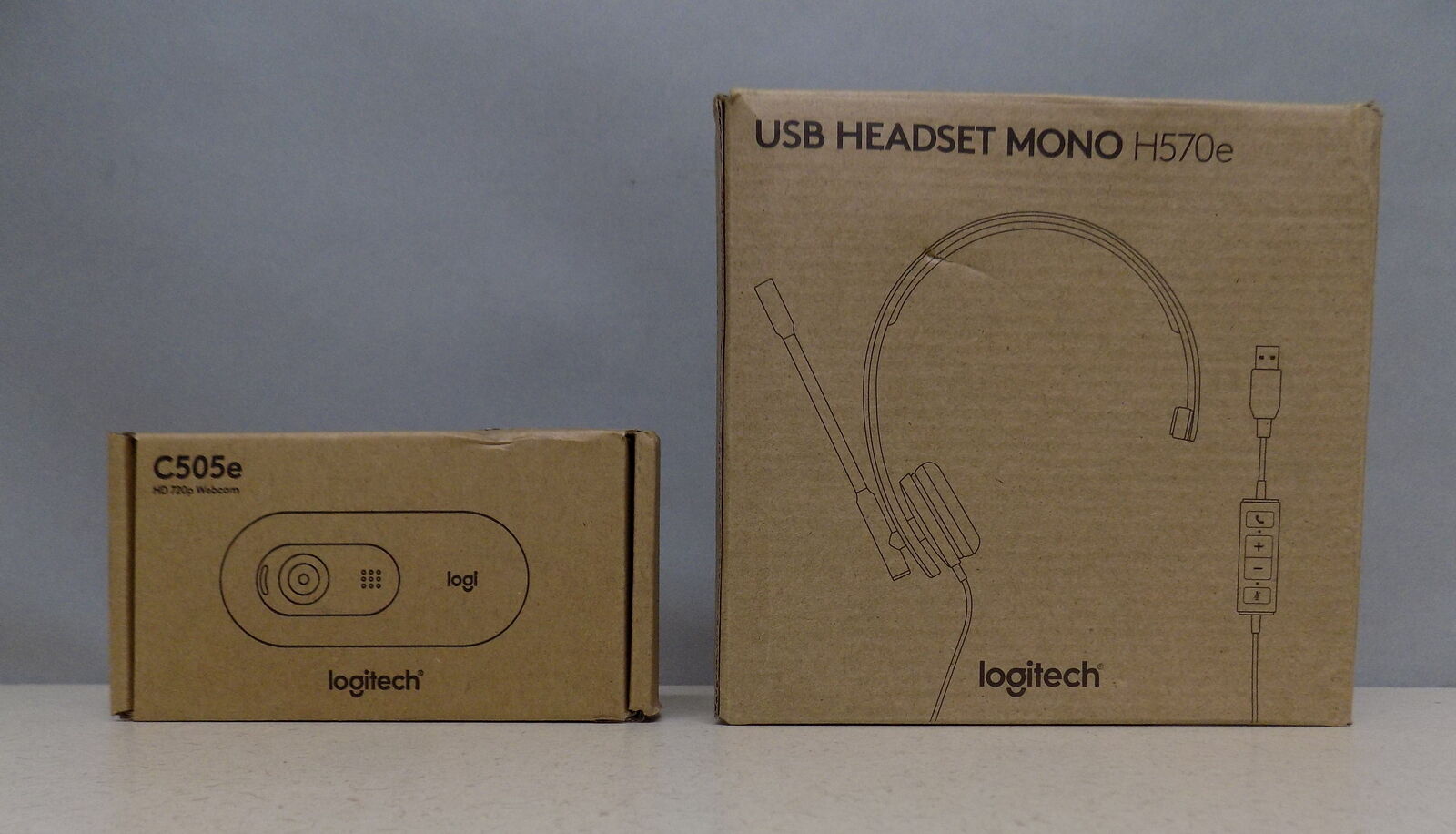 Logitech Bundle - USB Headset Mono H570e & HD 720p Webcam C505e 