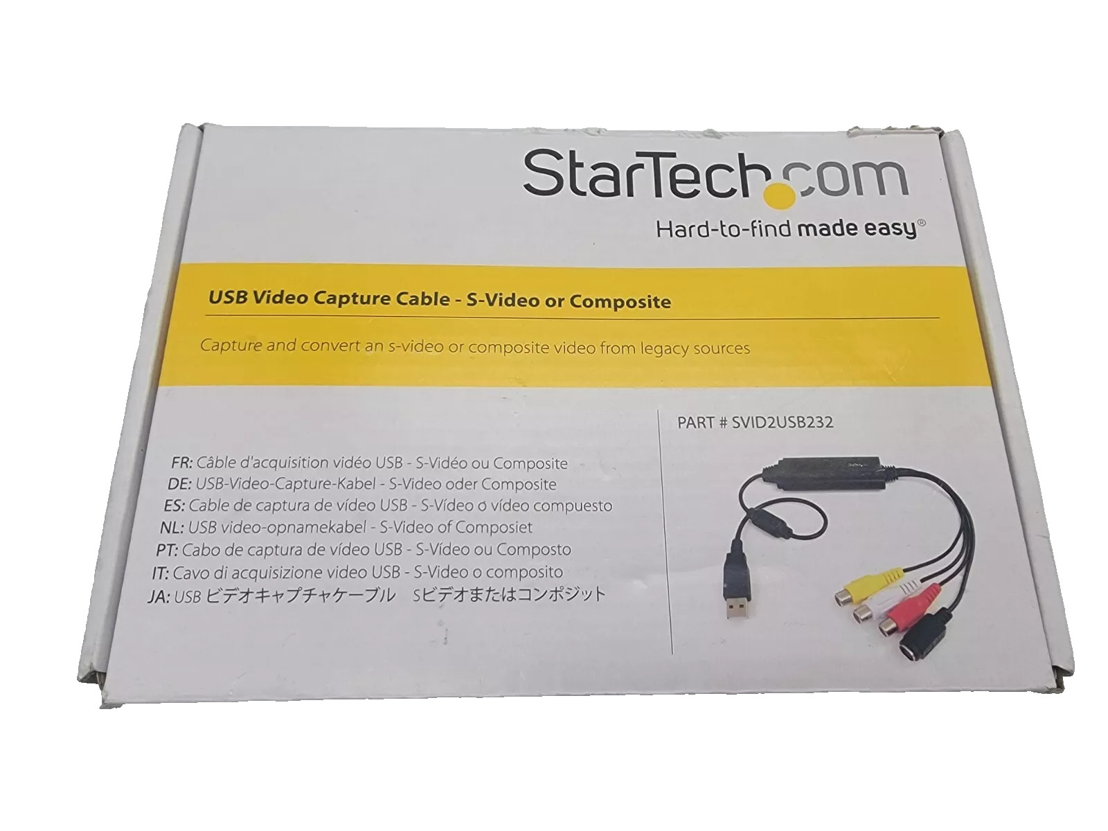 9 Startech SVID2USB232 USB Video Capture Adapter Cables S-Video Composite to USB