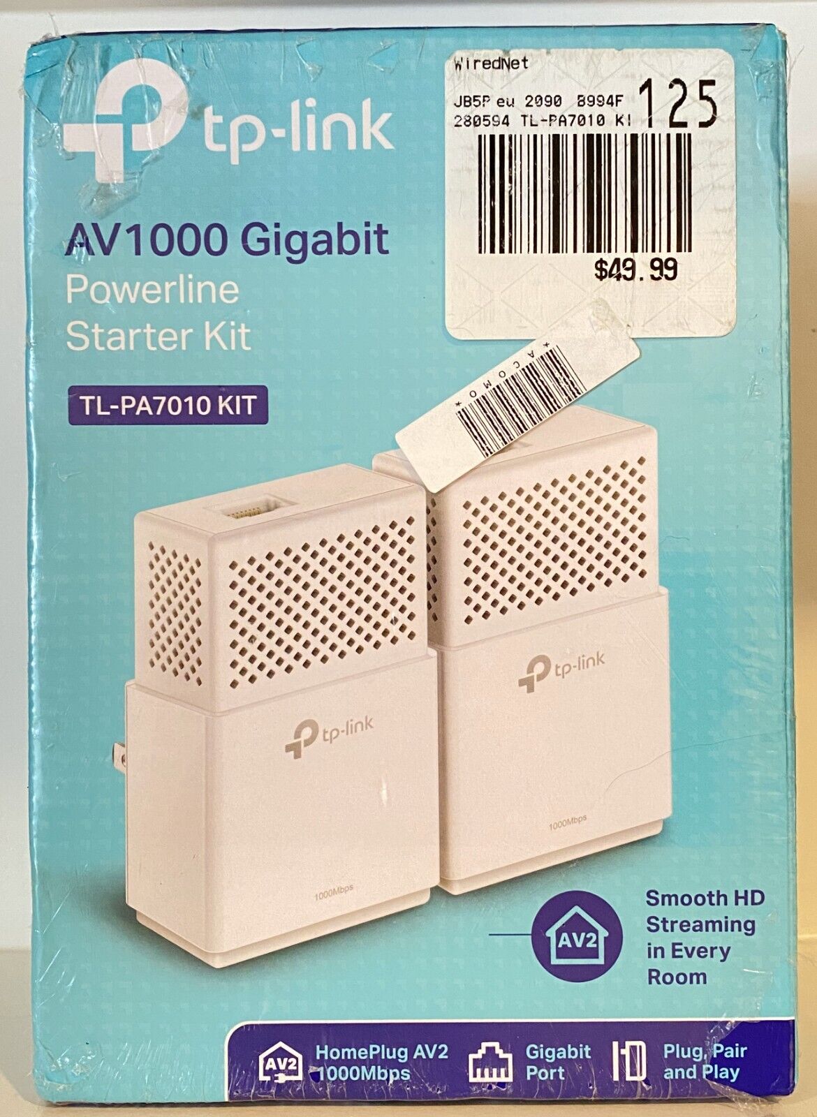 TP-LINK Gigabit Powerline Starter Kit (TL-PA7010 KIT) - New - Sealed