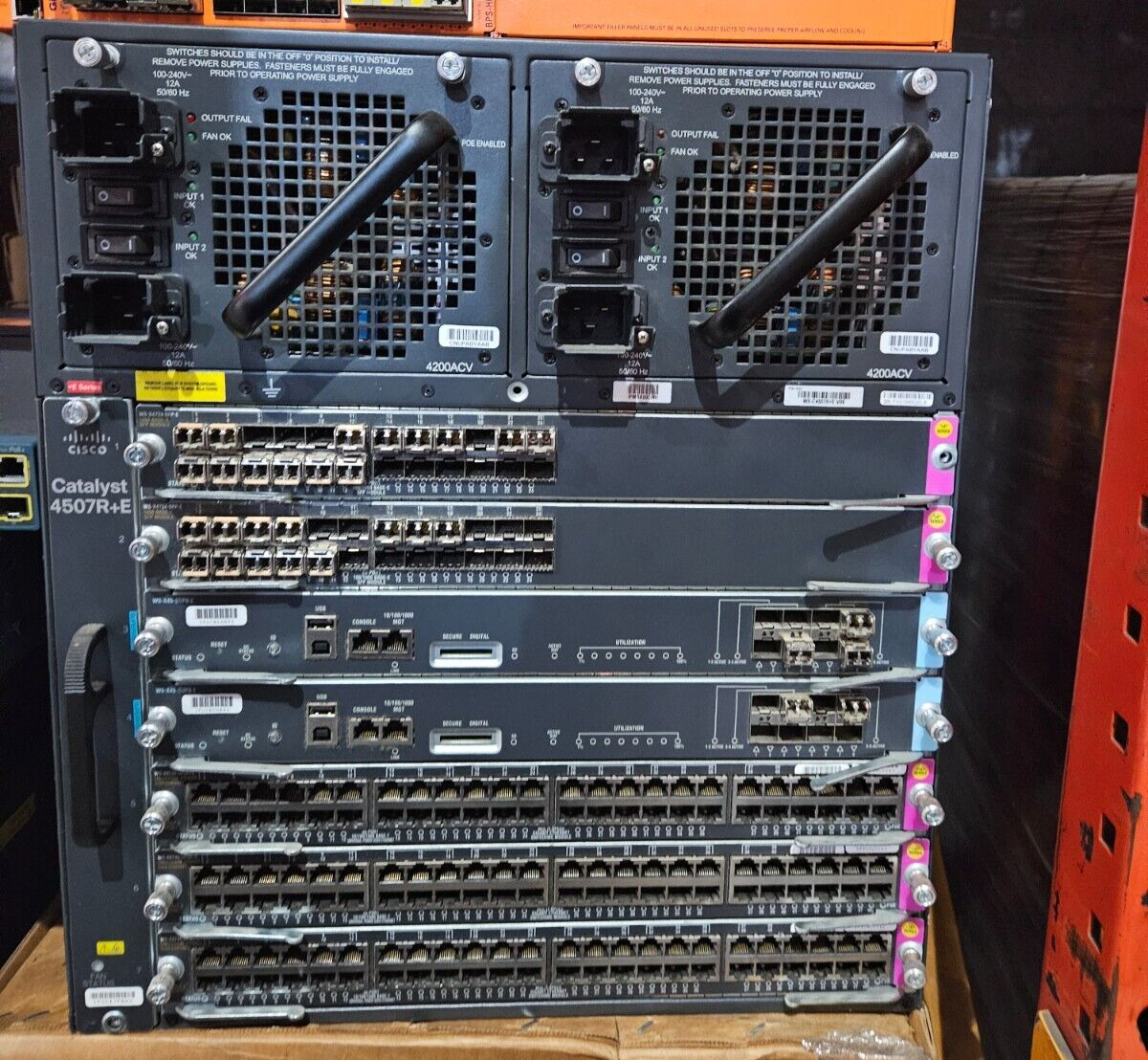 Cisco  Catalyst (WS-C4507R+E) Rack-Mountable Switch ws-x4724-sfp-E and more