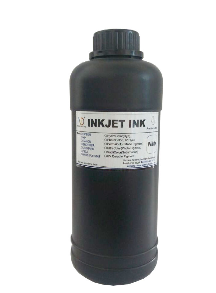 500ml ND® Premium Led UV Curable White ink for Spectra Ricoh Xaar Konica Seiko