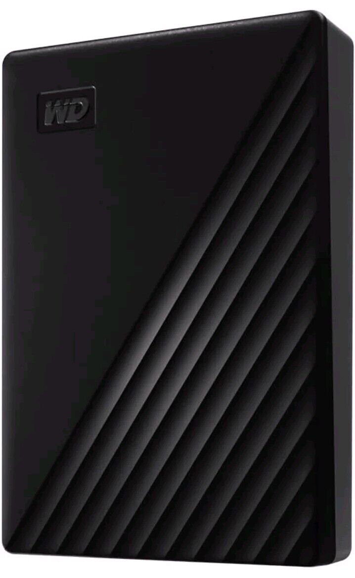 WD 4TB My Passport, Portable External Hard Drive, Black, backup software with...