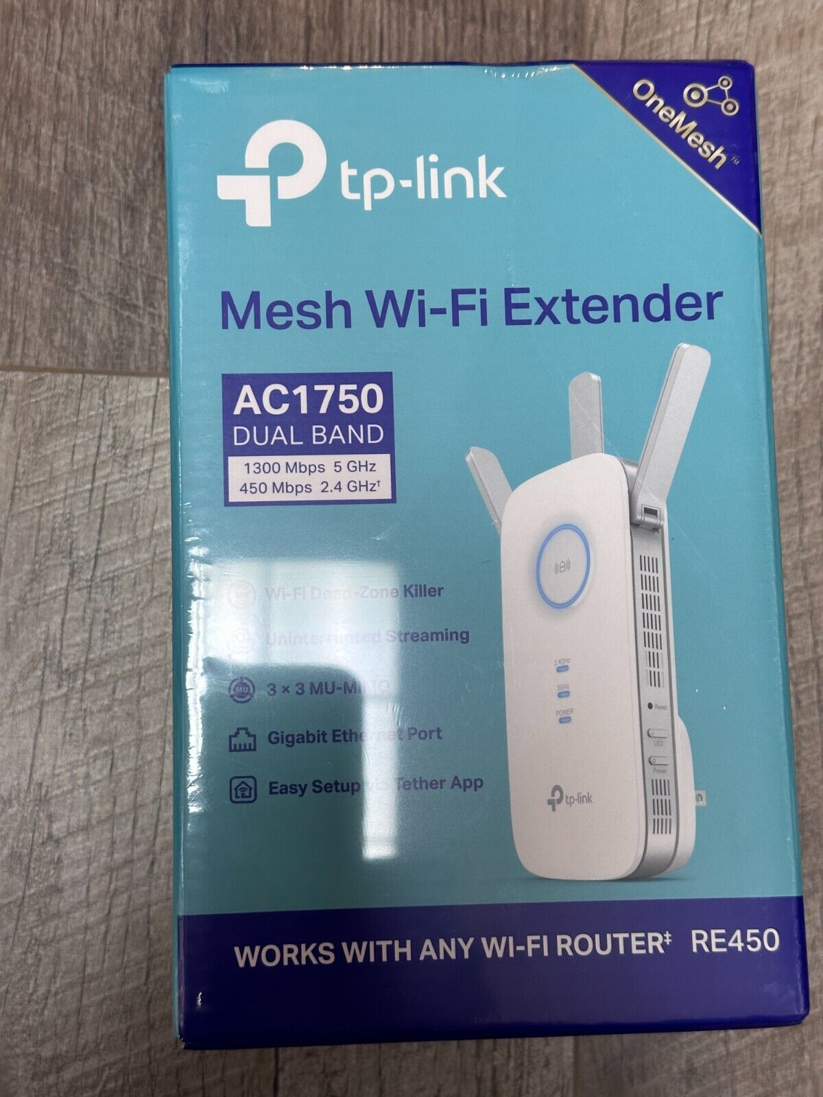 Brand new TP-LINK AC1750 Wi-Fi Dual Band Plug In Range Extender - White (RE450)
