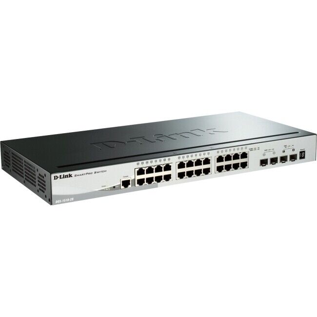 D-Link DGS-1510-28X 28-Port Gigabit Stackable SmartPro Switch w/ 4 SFP+ Ports