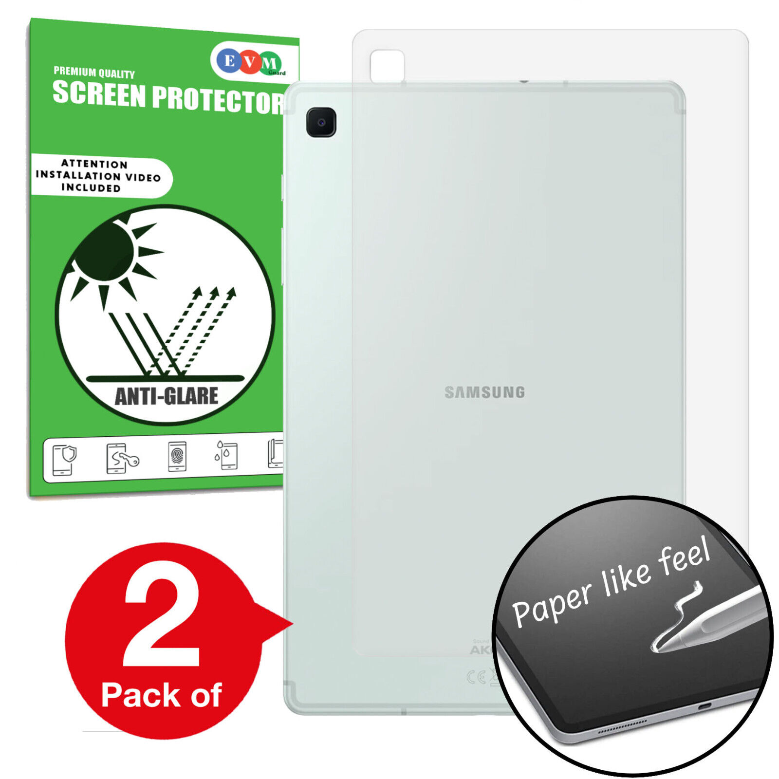 Back Protector For Samsung Galaxy Tab S6 Lite 2024 MATTE ANTIGLARE Paperlike