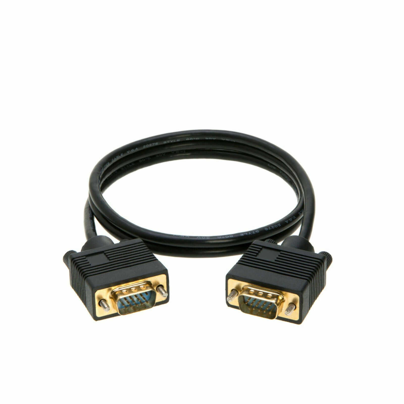 SVGA Cable Male To Male Monitor Cord PC Super VGA 3 6 10 15 25 30 50 100 FT Lot