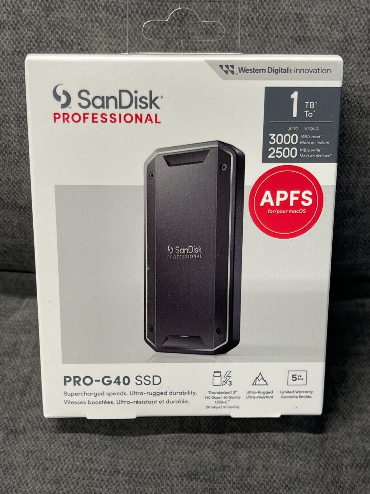 SanDisk PRO-G40 1TB NVMe USB-C Portable External SSD (SDPS31H-001T-GBCND)