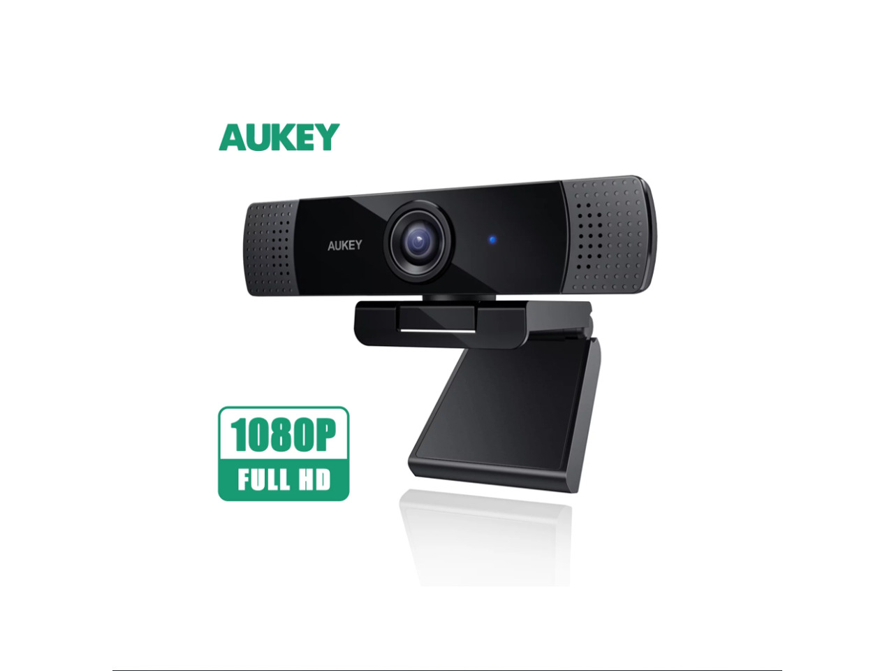 AUKEY 1080P Webcam w/ Dual Noise Reduction Stereo Microphones 