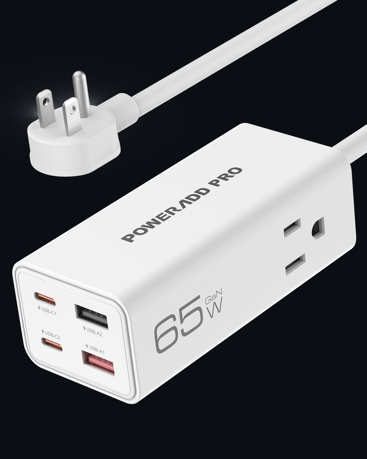 USB C Charger 65W PD GaN Fast Wall Charger Block, 6 in 1 Charging Station