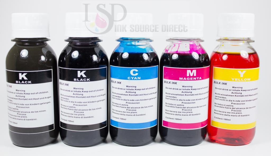 500ml Premium Bulk Refill ink kit for HP cartridges 4 colors