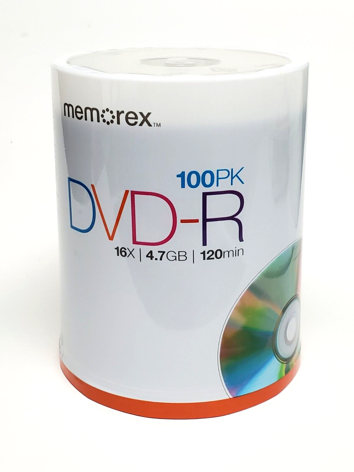 Memorex DVD-R 16X  4.7GB 120 Min 100 Pack Recordable Blank NEW SEALED