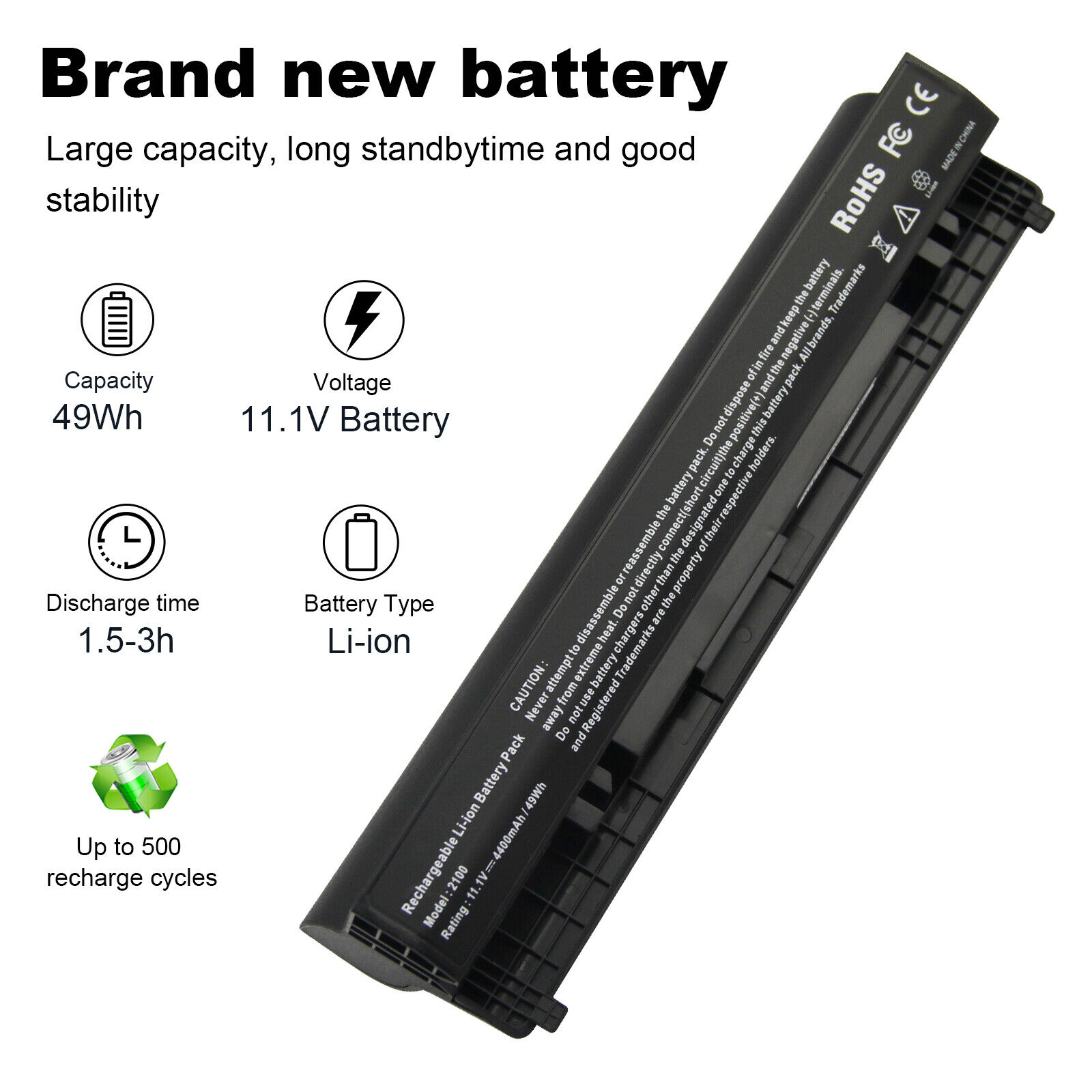 Battery for Dell Latitude 2100 2110 2120 312-0229 451-11040 451-11456 F079N NEW