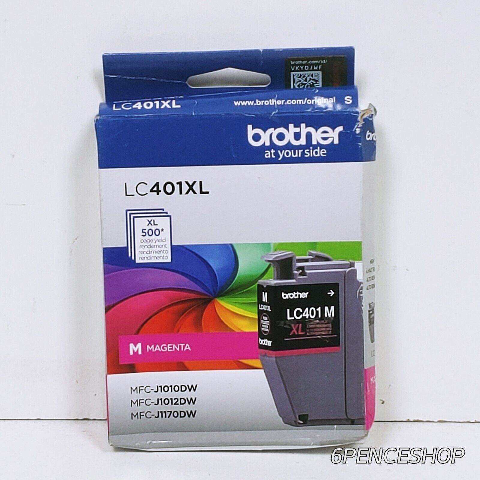 DEFORMED BOX NEW Brother LC401XL High Yield Magenta Ink Cartridge