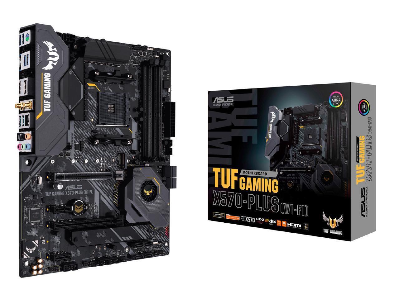 ASUS AM4 TUF Gaming X570-Plus (Wi-Fi) ATX Motherboard with PCIe 4.0, Dual M.2, 1