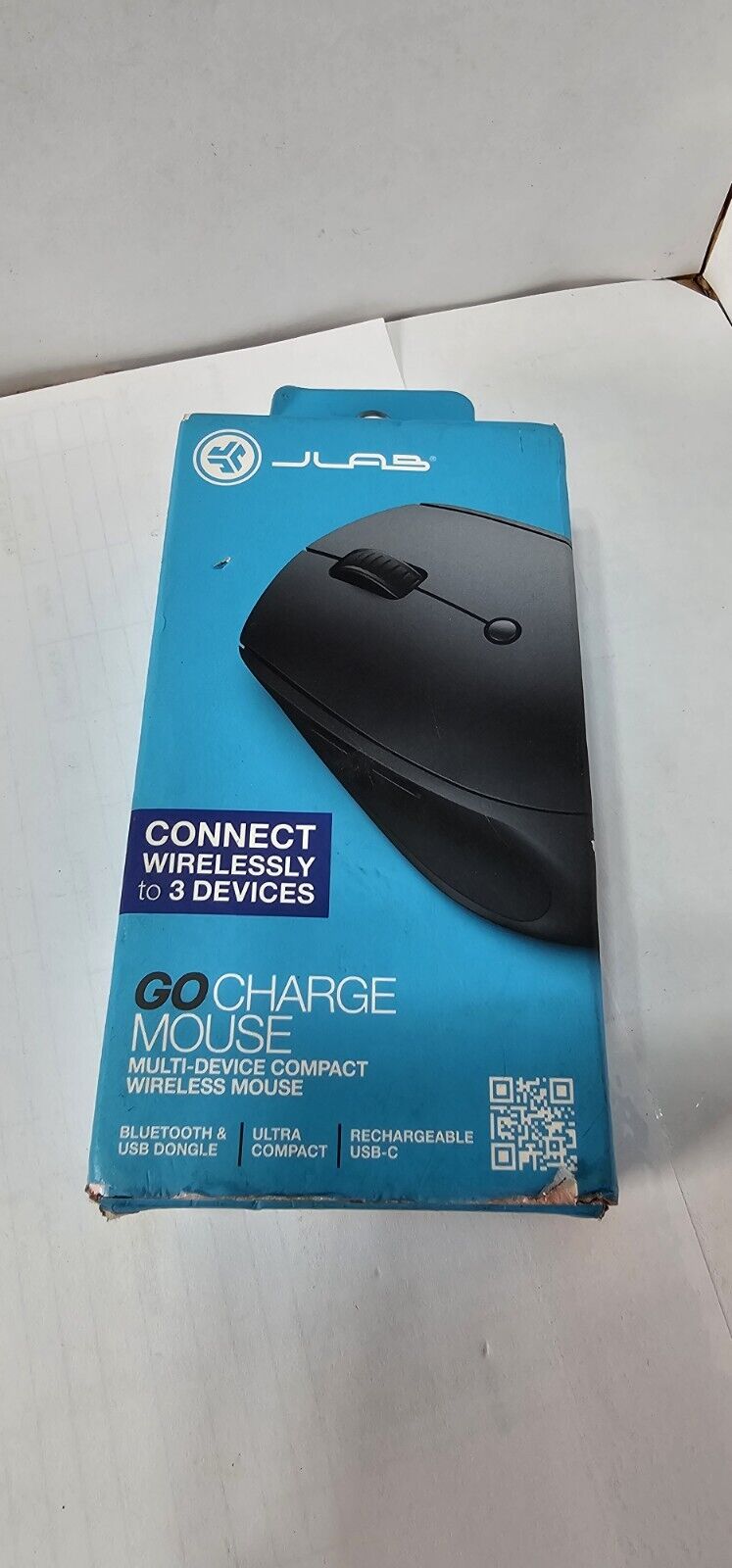 Brand New - JLab Go Charge Multi Device Compact Gaming Wireless Mouse - Black