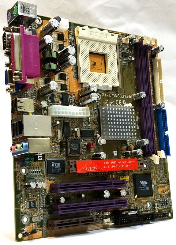 SOYO SY-K7VM333, Socket A, AMD Motherboard Form Factor:Micro ATX Chipset Type:VI