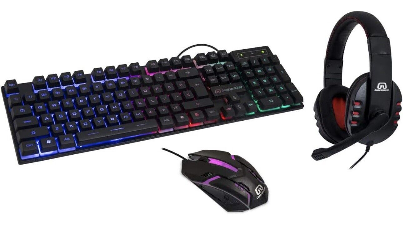 LVLUP 4 In 1 Gaming Kit - Keyboard - Mouse - Headset - Mousepad - NEW FAST SHIP