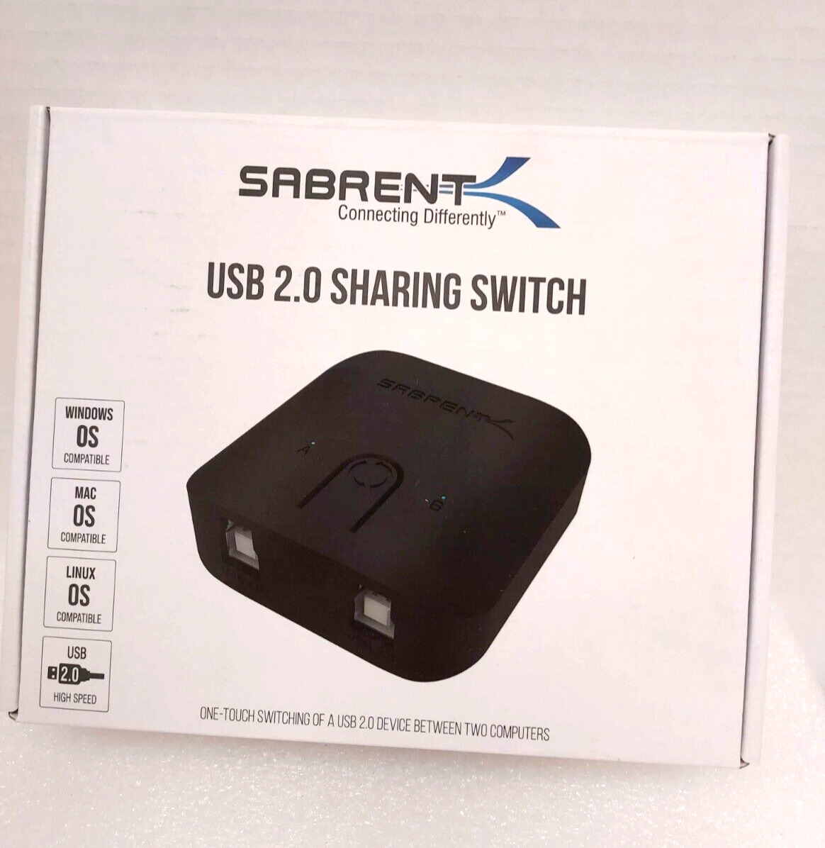 Sabrent USB 2.0 Sharing Switch for Multiple Computers and 2-Port Ships