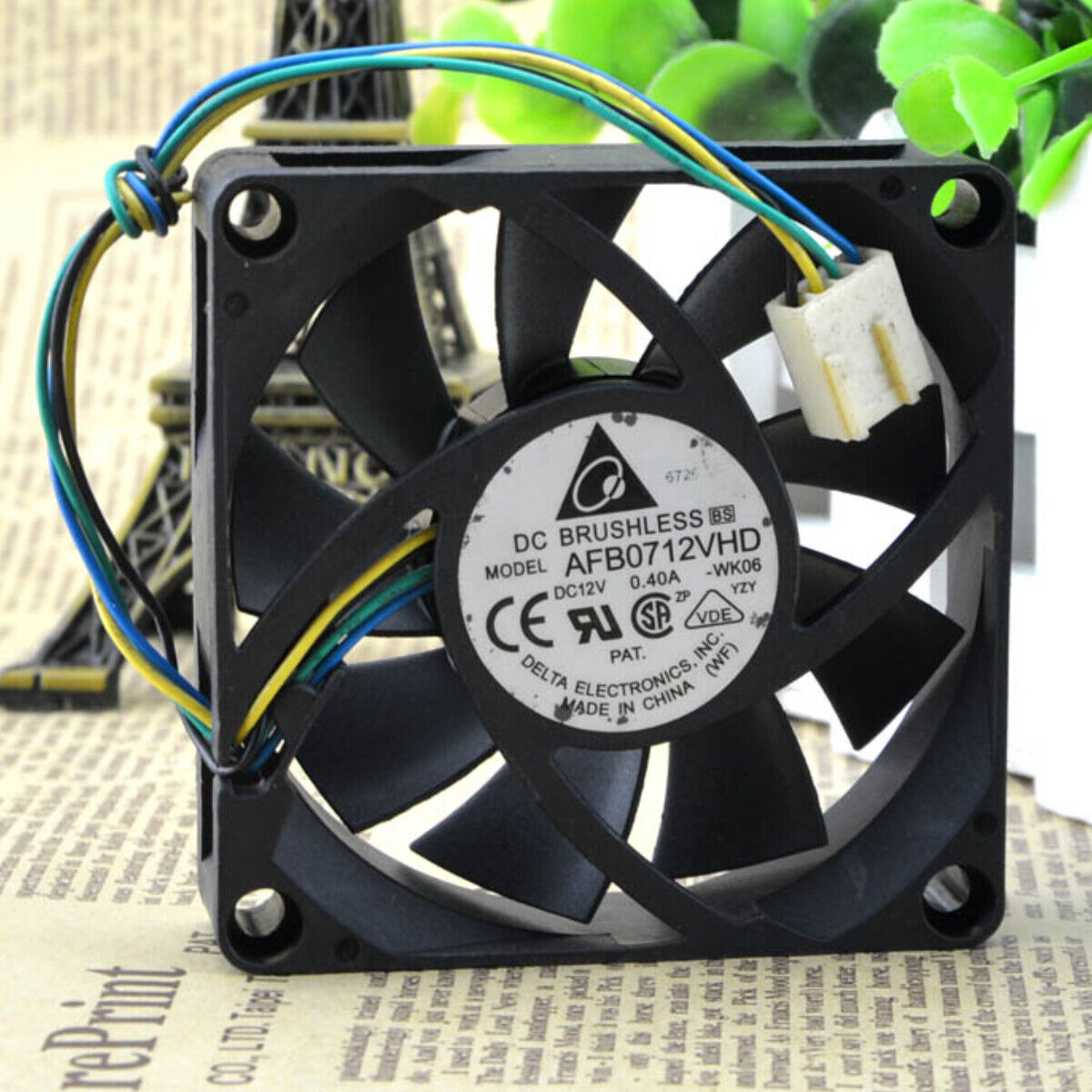 DELTA 7020 AFB0712VHD 7CM 12V 0.4A Chassis Cooling Industrial Fan