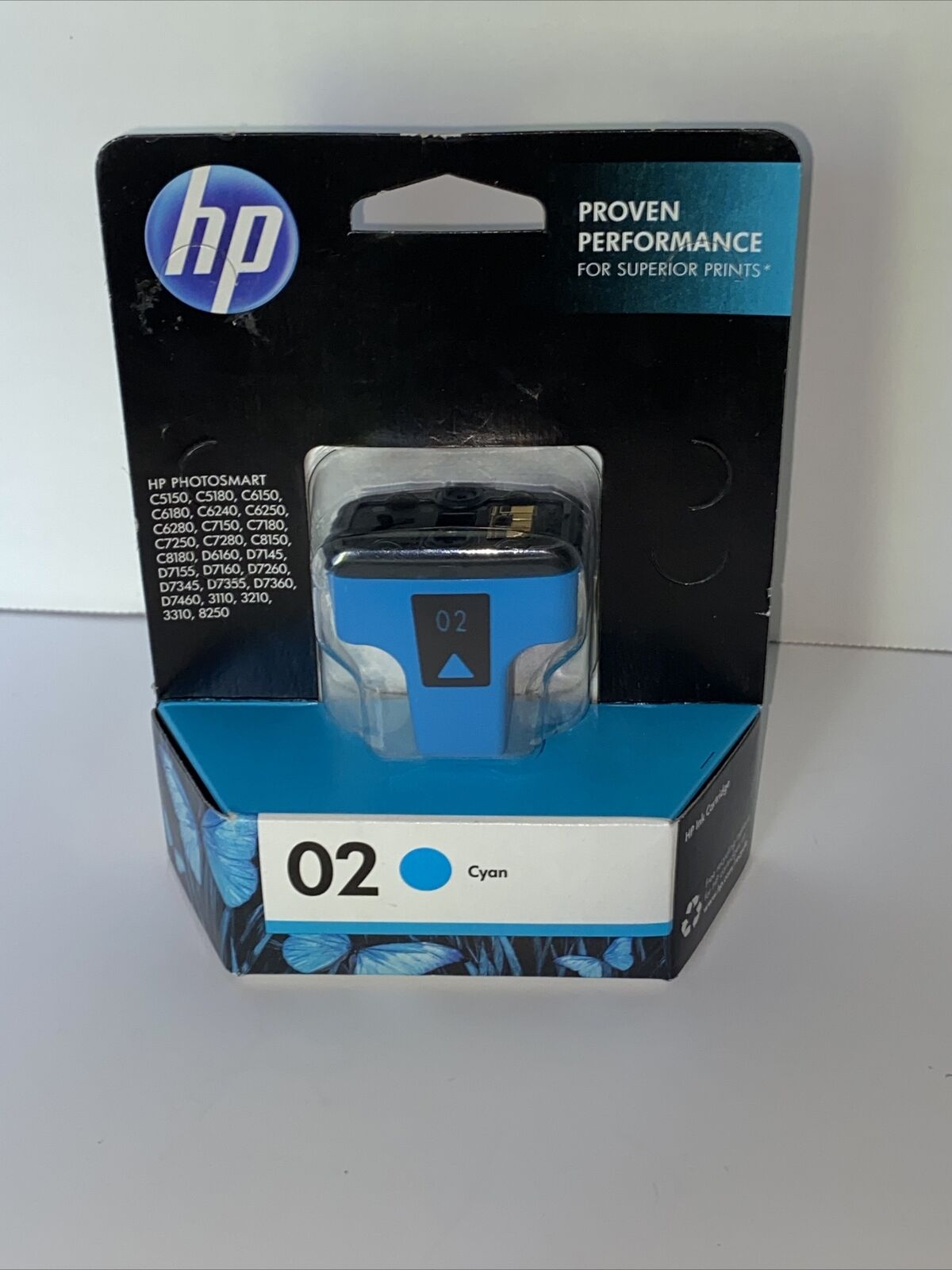 HP Genuine 02  Ink Cyan Cartridge [Brand New] Expired December 2013