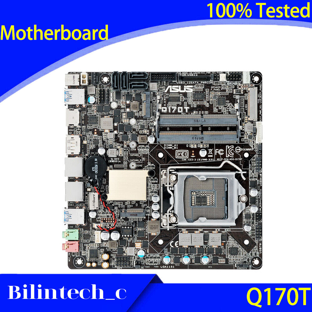 FOR ASUS Q170T Motherboard Support 1151PIN 32GB Z87 DDR4 HDMI Mini-ITX mini type