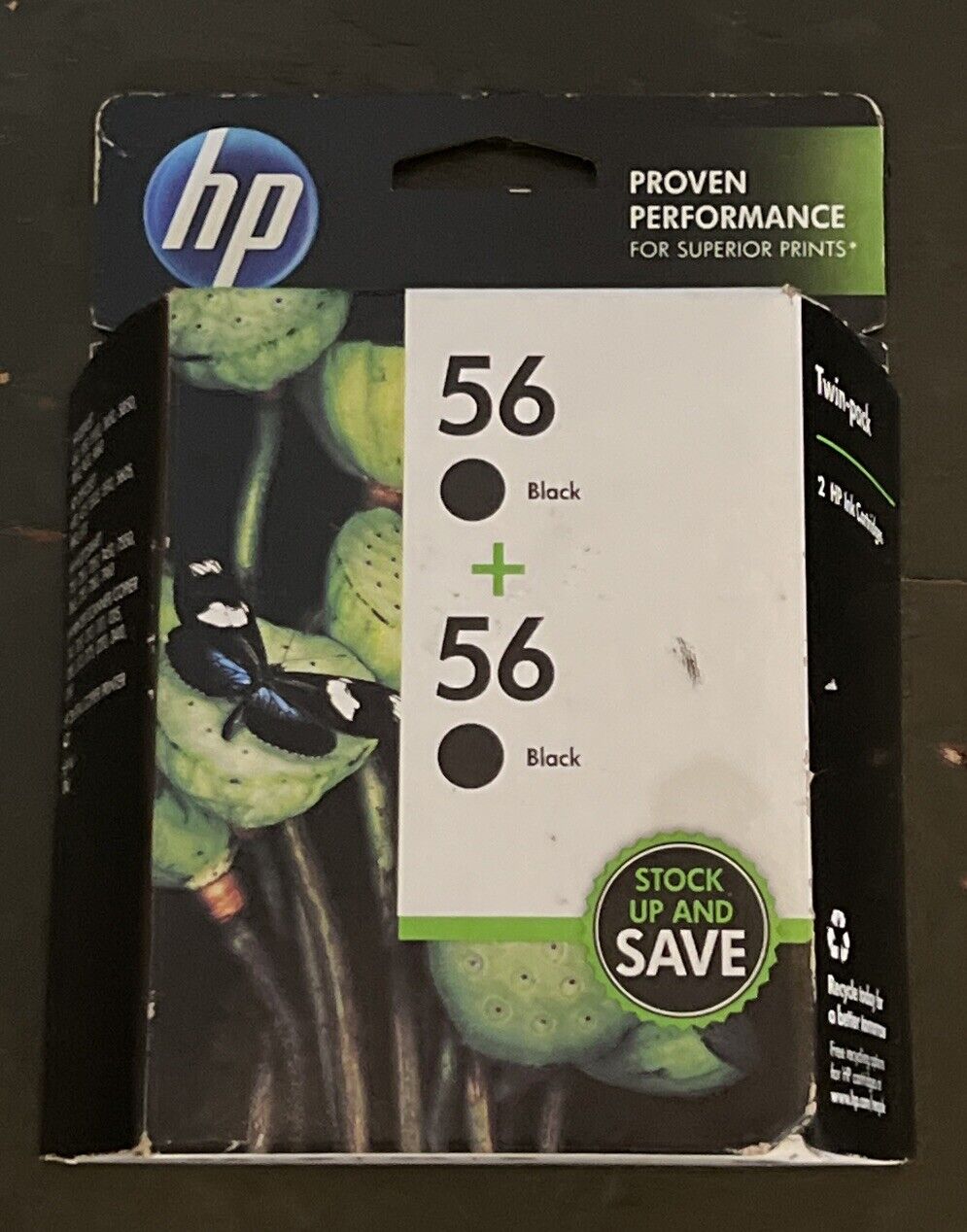 Genuine HP 56 Black Twin Pack NEW Sealed In Box Expired December 2013
