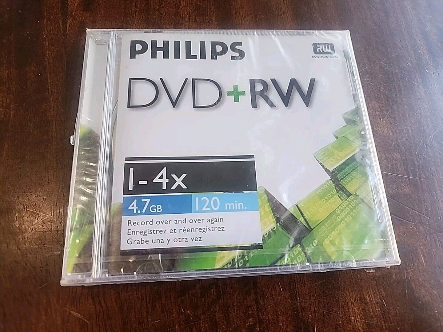 One Philips DVD+RW Re-Writable 120 Min 4.7 GB 1-4x New