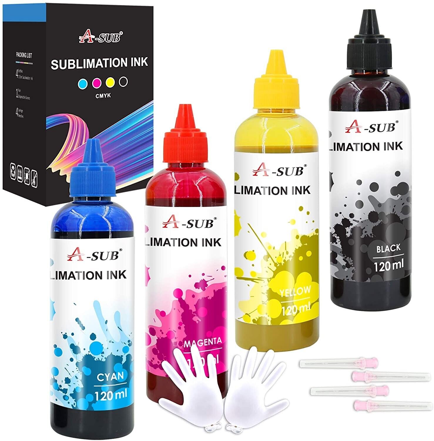 480ML A-SUB Sublimation Ink for Epson 2720 3850 2850 2803 2400 2750 502 522 544