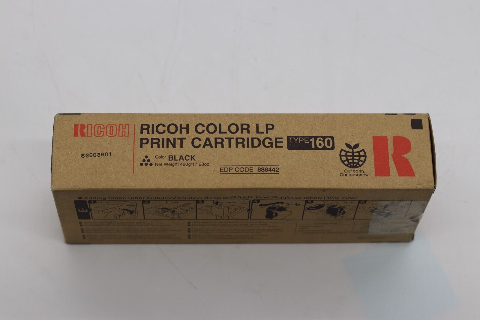 Ricoh Color Lp type 160 888442L Toner Cartridge  Black 17.28 oz