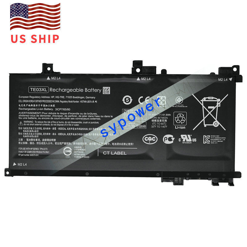 Genuine TE03XL 849570-541 61.6Wh Battery for HP Omen 15-AX Pavilion 15-bc Series
