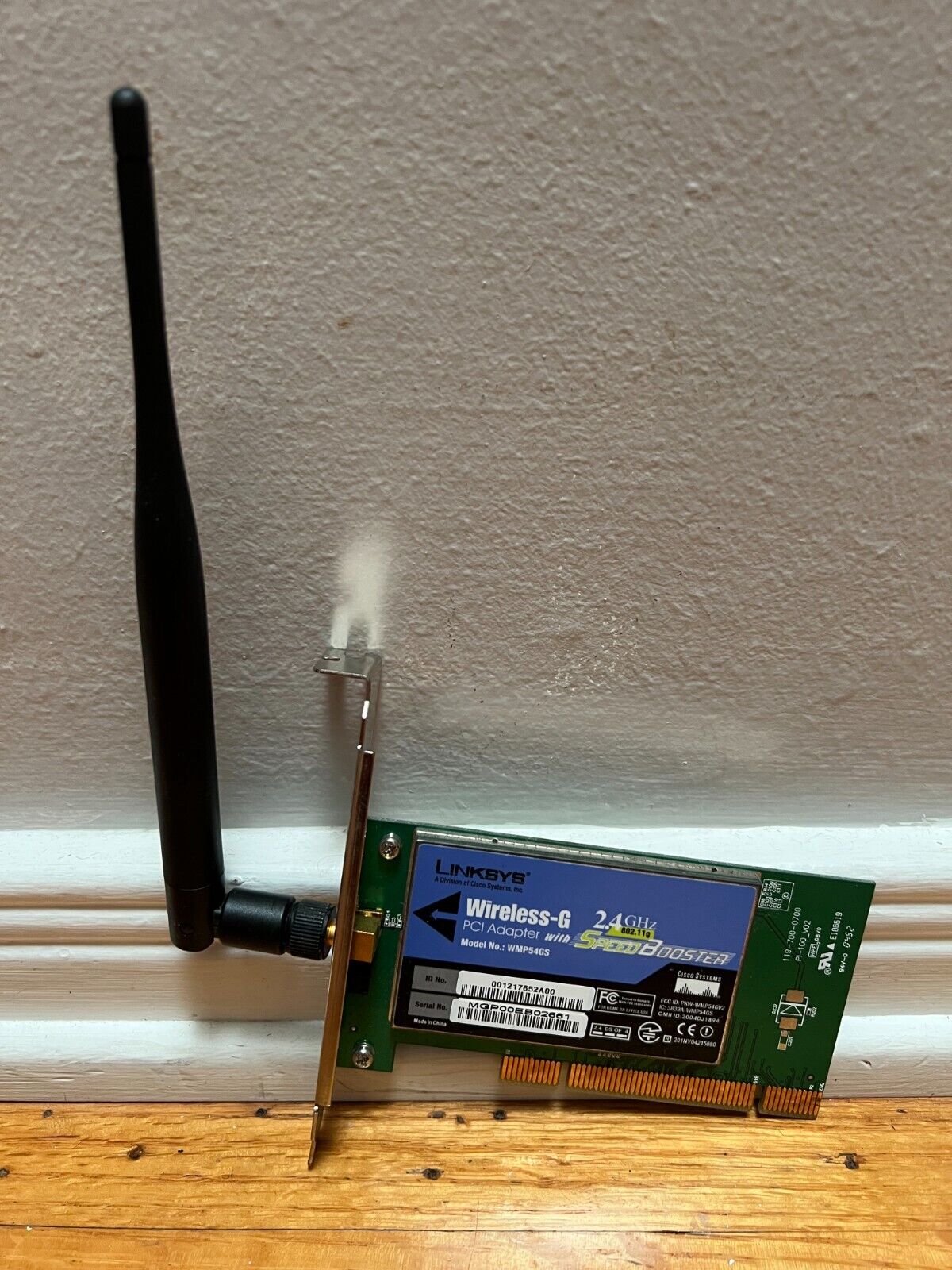Linksys WMP54GS Cisco PCI Wireless G Card SpeedBooster with Antenna