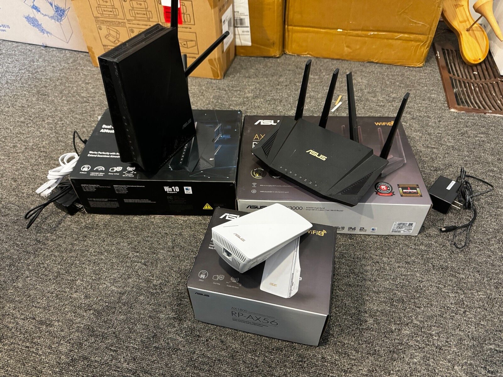 Complete Dual-Band ASUS WiFi6 System (RT-AX3000, RP-AC1900, RP-AX56)