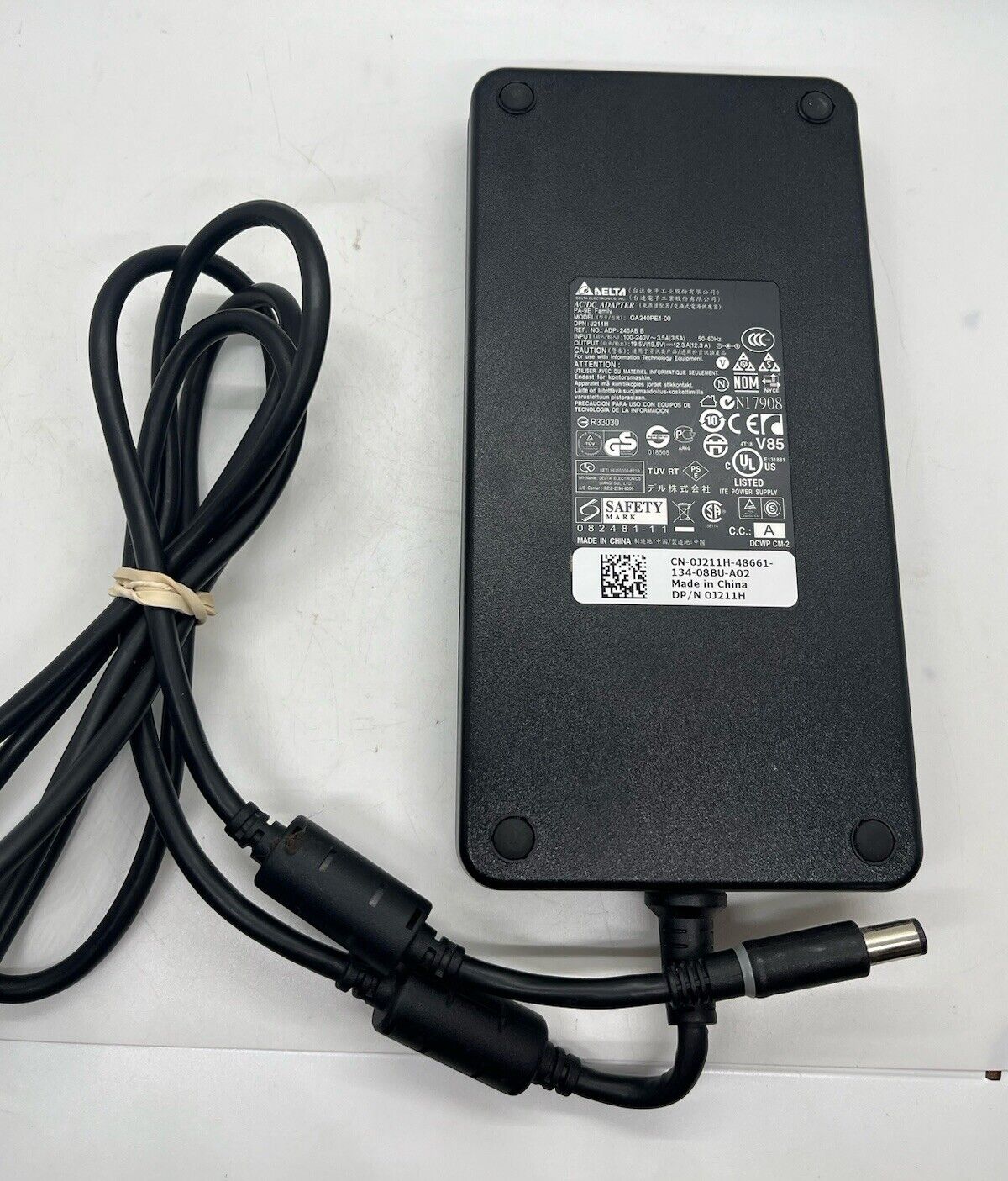 OEM Delta 240W 19.5v Ac Adapter for Alienware M17X R2 R3 R4 M18X No Power Cord