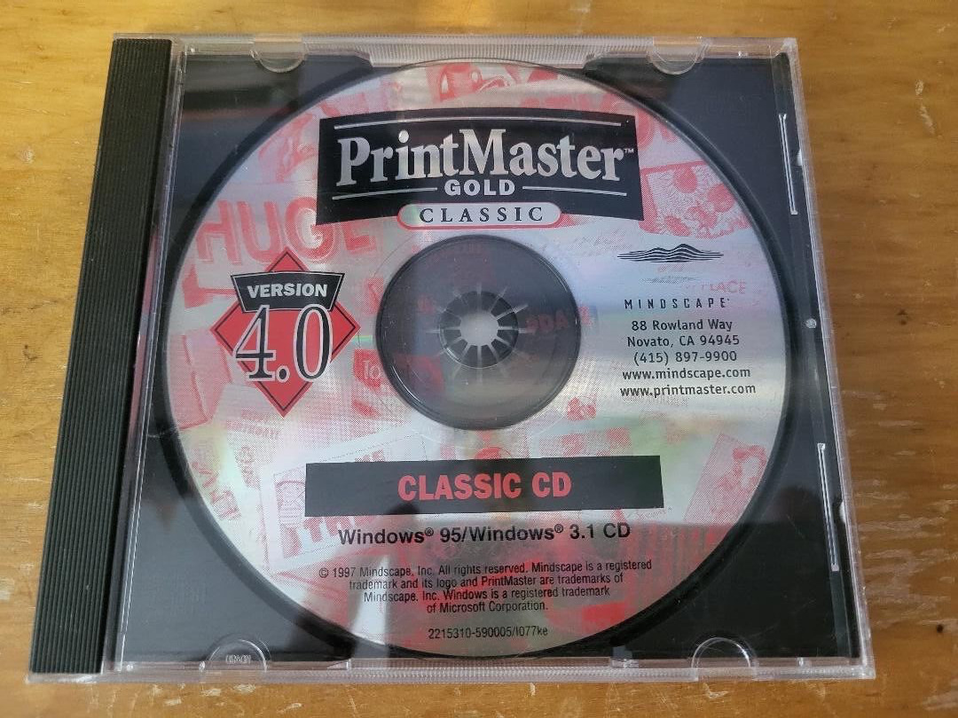 Print Master Gold Classic CD version 4.0 PC