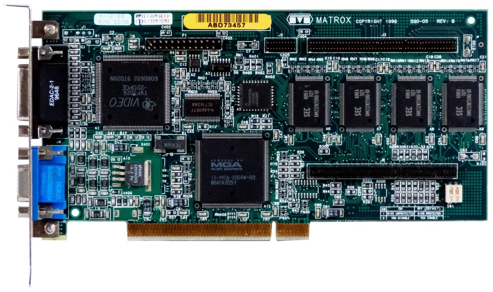 MATROX MGA-2064W 4MB MGA-MIL/4I PCI 590-05 WRAM
