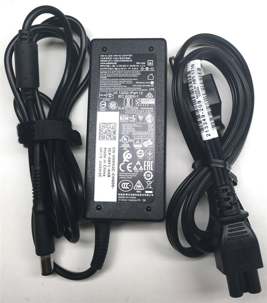 Genuine Dell Laptop Charger AC Adapter Power Supply HA65NS5-00 09RN2C 19.5V 65W