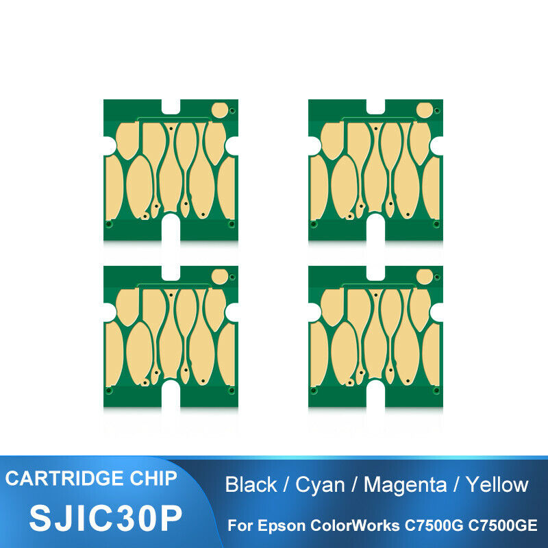 SJIC30P Ink Cartridge Chip For Epson ColorWorks C7500 C7500G C7500GE 2*(4pc/set)