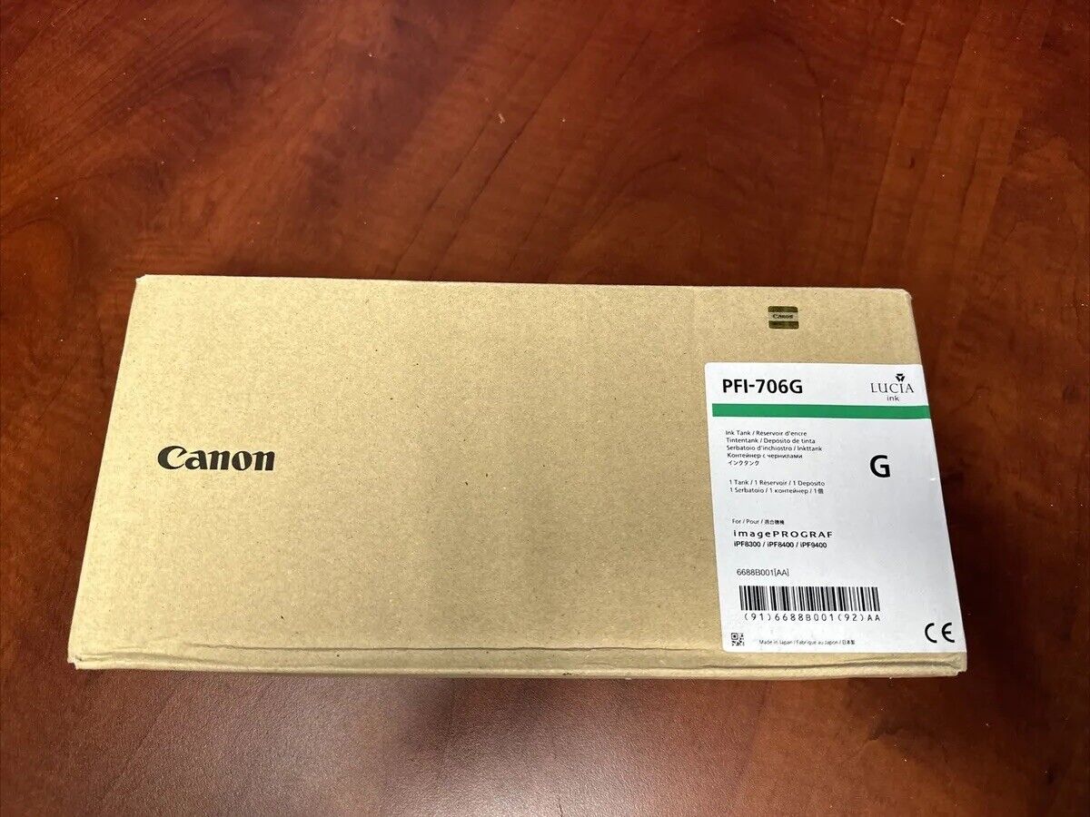 Canon PFI-706G Green ink cartridge Genuine OEM for iPF8300 iPF9400 2020