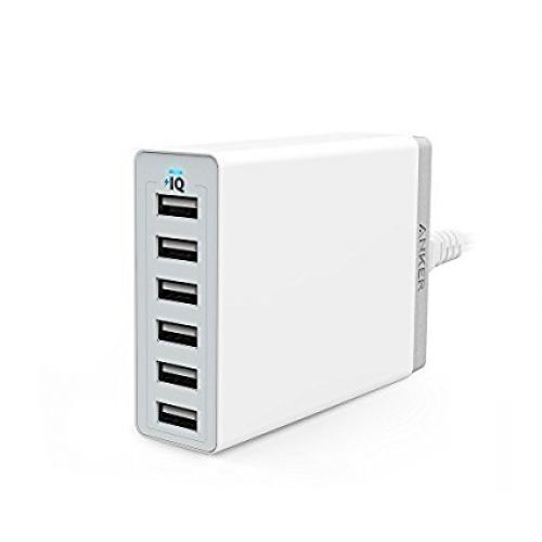 Anker PowerPort 6 (60W 6-Port USB Charging Hub) Multi-Port USB Charger for Apple