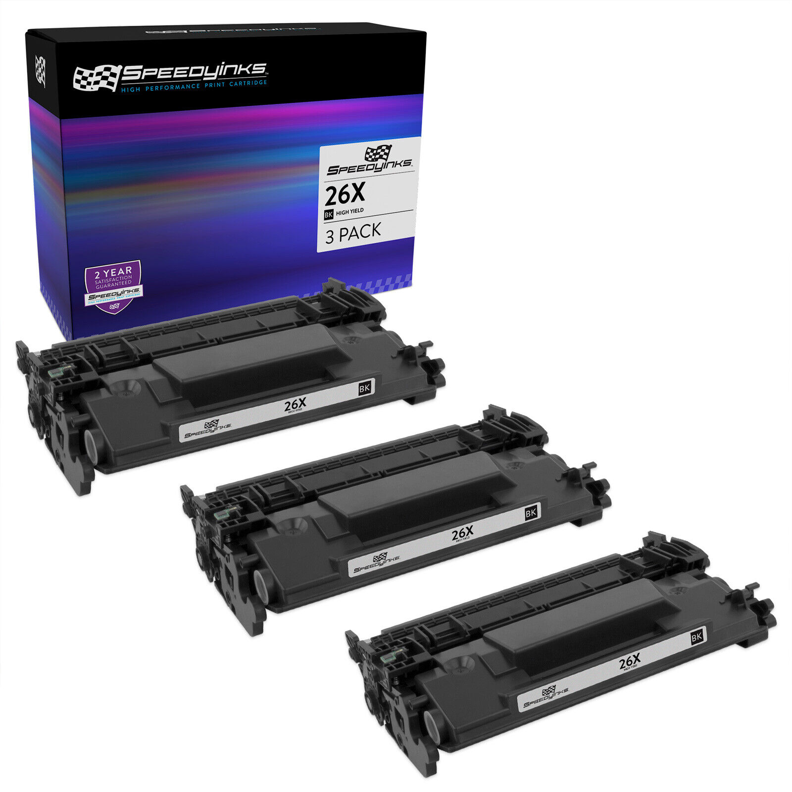 SPEEDY 3PK Replacement for HP 26X CF226X Black Toner LaserJet Pro M402d M426dw