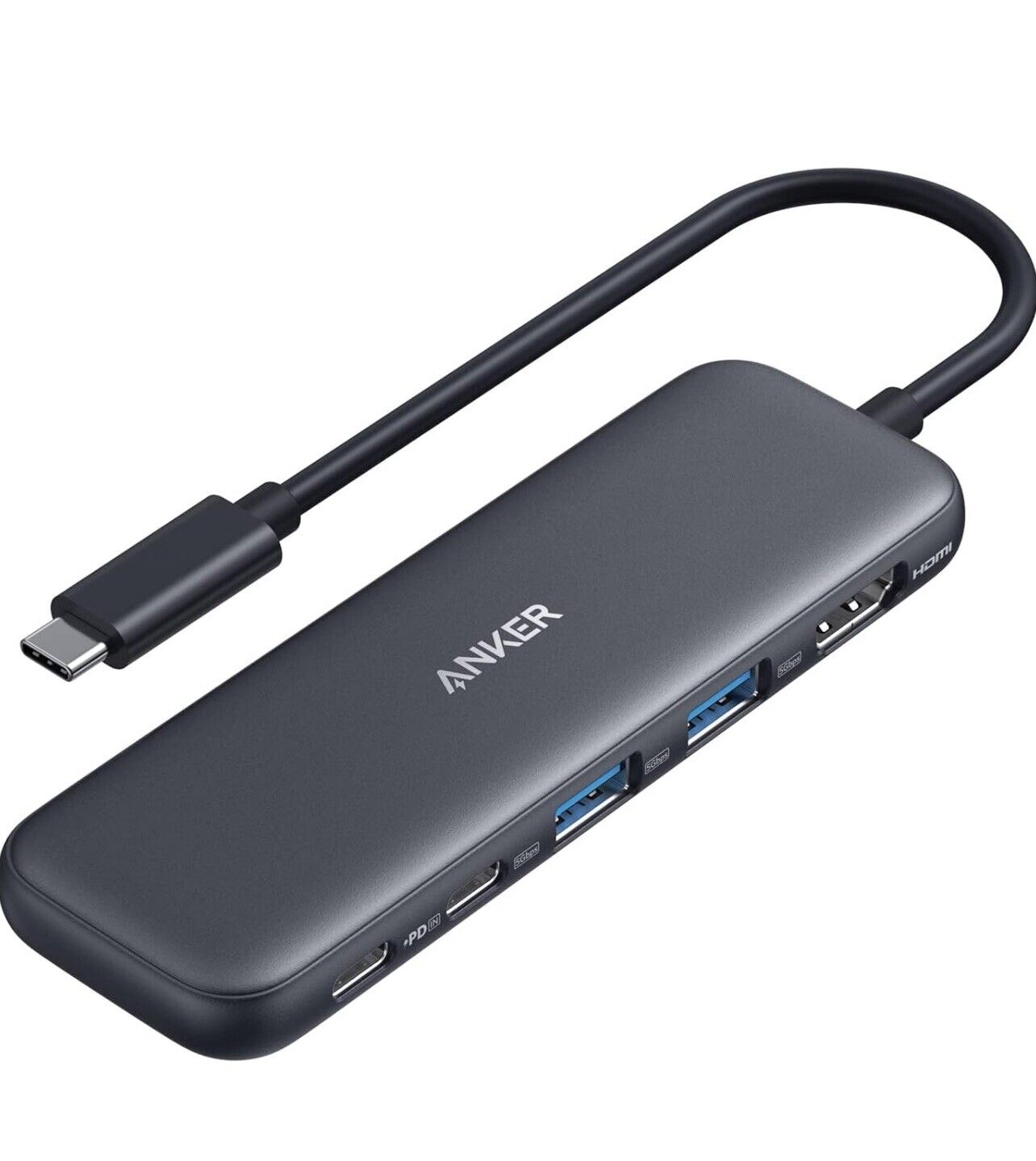 Anker 332 USB-C Hub Adapter 5-in-1 4K HDMI Display 85W Charge for MacBook/Laptop