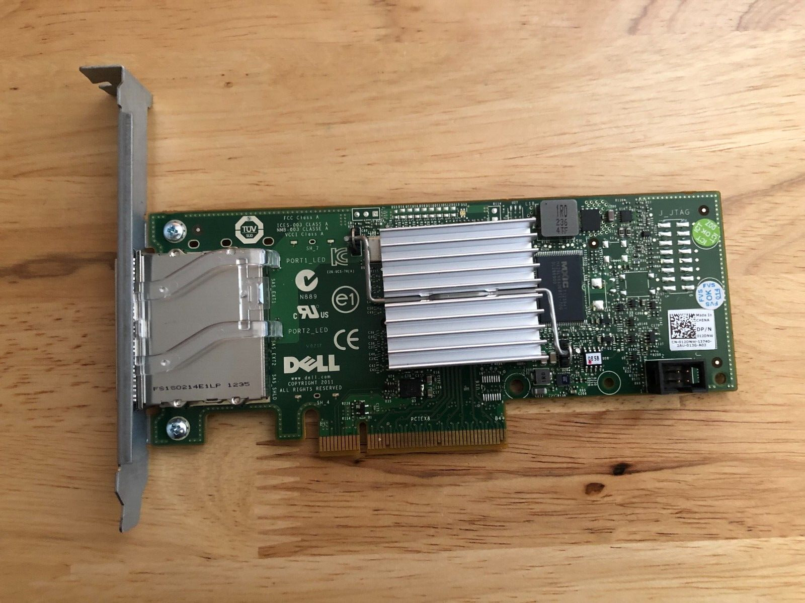 Dell 12DNW H200E Dual Port 6GB/s SAS PCIe Host Bus Adapter Card
