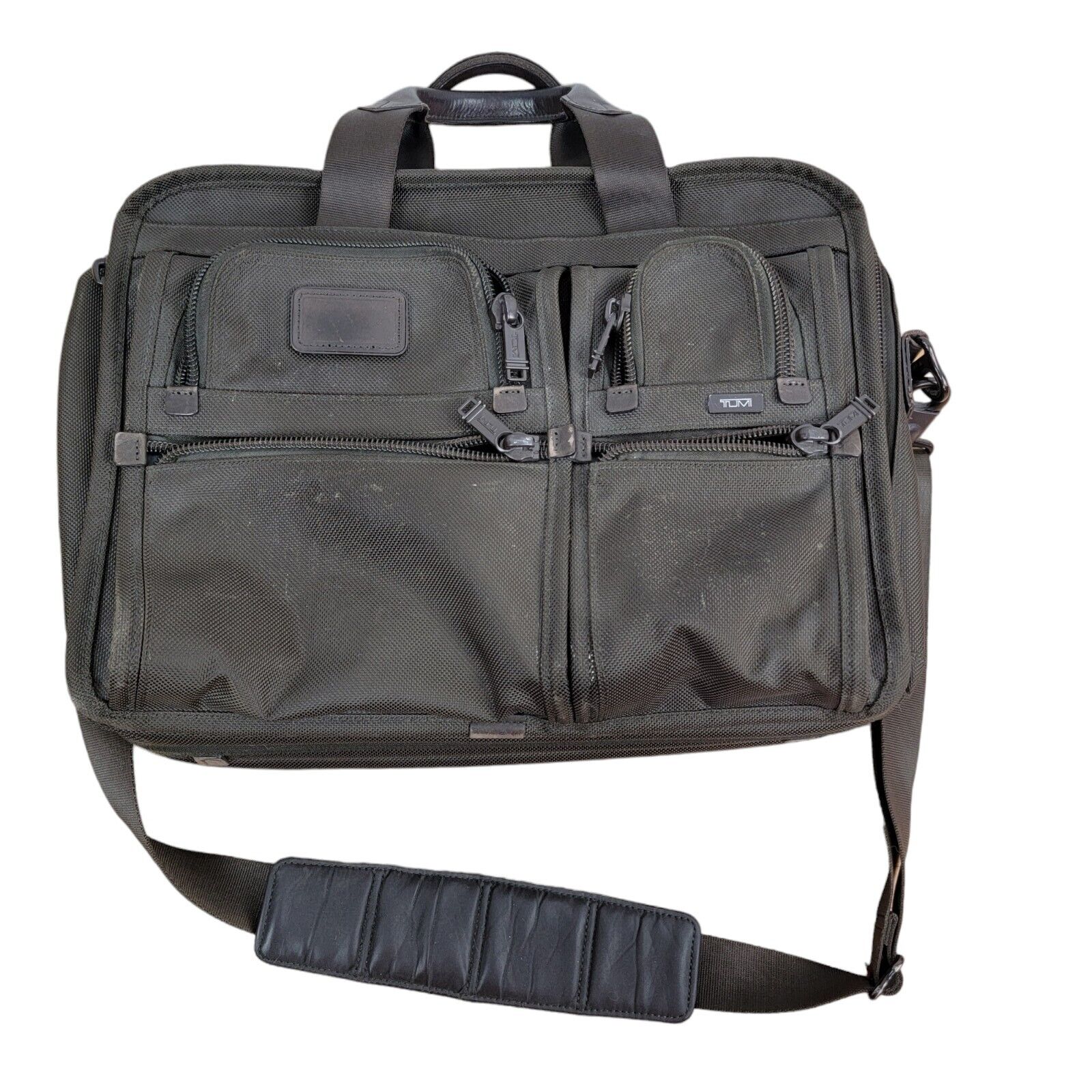 TUMI Alpha T-Pass 26541BH Travel Bag expandable Laptop Case Bag Brown Nylon
